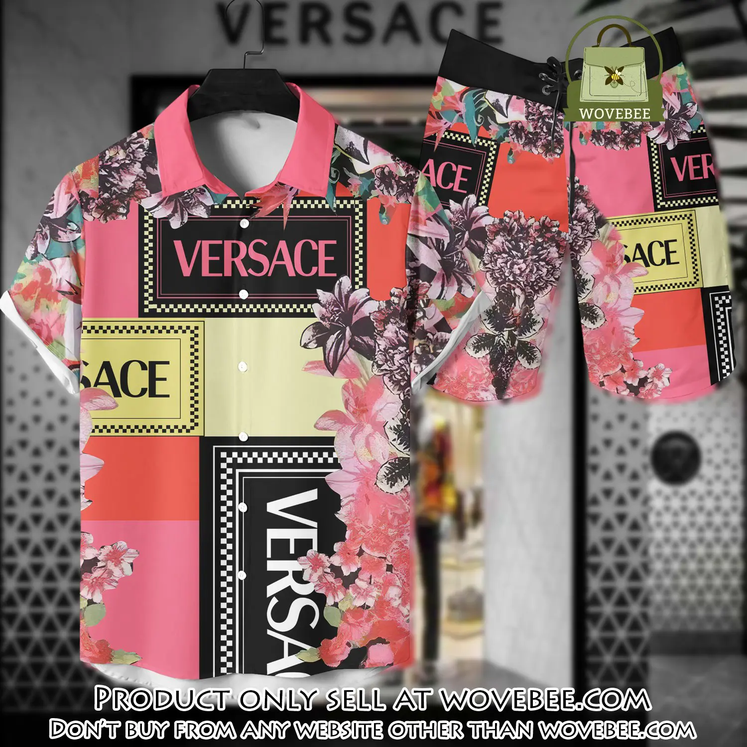 Versace luxury hawaiian shirt & short set lhs1212 wvb5131913